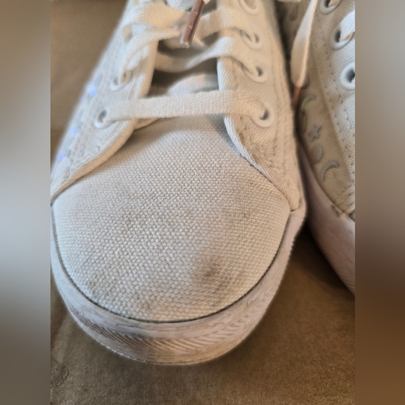 White KEDS canvas sneakers with iridescent elements - Picture 5 of 6